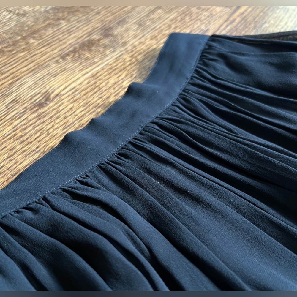 Classic Silk Midi Skirt, Vintage Laura Ashley High Waist Skirt - Picture 5 of 10